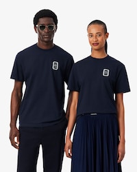T-shirt jersey coton imprim&eacute; tennis