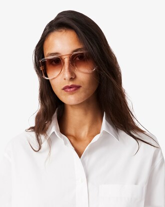 Chemise oversize en popeline de coton