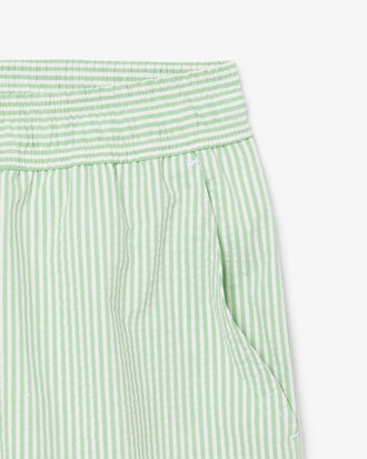 Short de bain mi-long rayé texturé