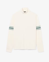 Pull col montant jersey rayures D&eacute;fil&eacute;