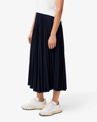 Jupe longue pliss&eacute;e taille &eacute;lastiqu&eacute;e