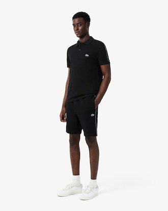 Short regular fit molleton bandes sigl&eacute;es