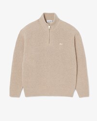 Pull col montant zipp&eacute; laine
