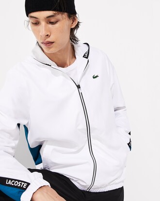 Veste de surv&ecirc;tement Lacoste SPORT bicolore avec bandes signature