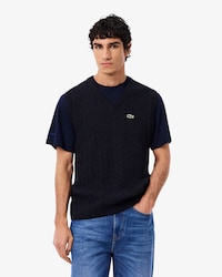 Pull sans manche torsadé coton