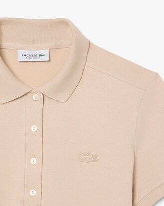 Robe polo slim fit en mini Piqu&eacute; stretch