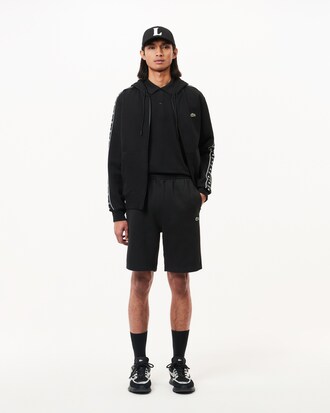 Short regular fit molleton bande siglée