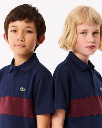 Polo en Petit Piqué bande contrastée