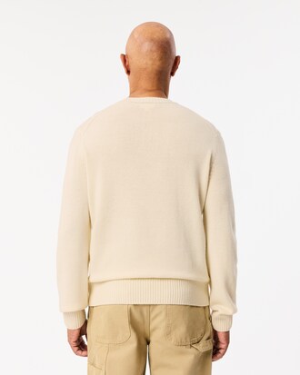 Pull en laine cardée col rond