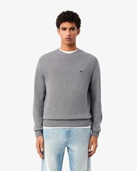 Pull en laine cardée col rond