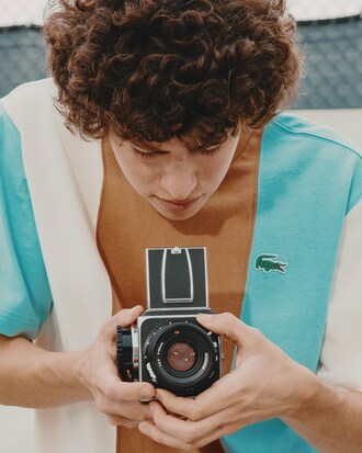 T-shirt unisexe Lacoste LIVE x GOLF le FLEUR à rayures color-block