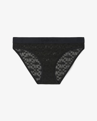 Culotte en dentelle ceinture siglée