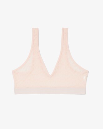 Brassière en dentelle siglée