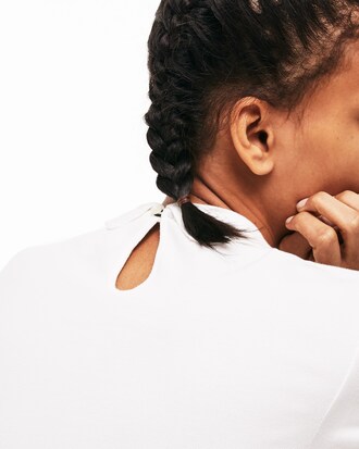 Polo Lacoste LIVE en mini piqu&eacute; avec ouverture en goutte au dos