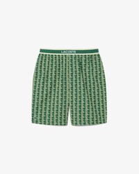 Short de pyjama popeline imprim&eacute; monogramme