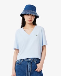 T-shirt relaxed fit coton doux col V