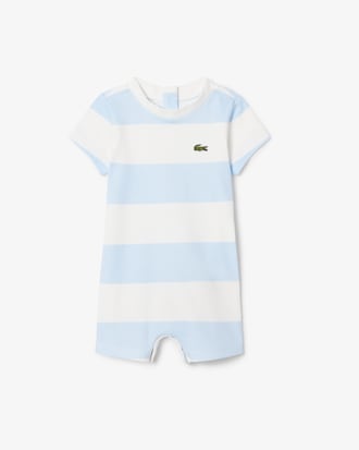 Combinaison layette nouveau-n&eacute; interlock ray&eacute;e