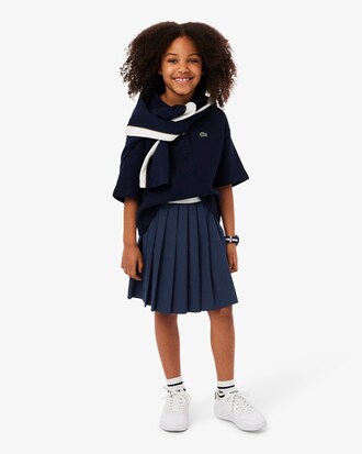 Jupe pliss&eacute;e coton Oxford