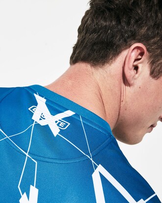 T-shirt Tennis Lacoste SPORT en piqué respirant à motif géométrique