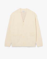Cardigan laine m&eacute;lang&eacute;e avec blason