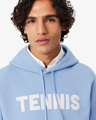 Sweatshirt &agrave; capuche imprim&eacute; tennis
