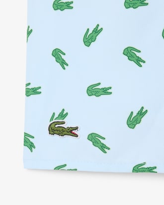 Short de bain mi-long imprim&eacute; crocodile