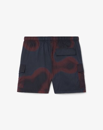 Short cargo en nylon imprimé dégradé