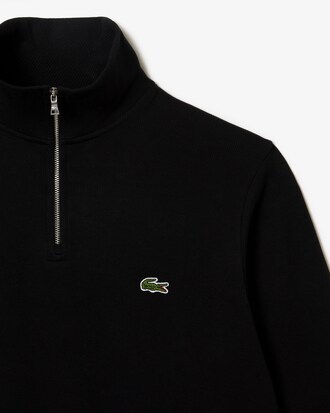Sweatshirt zippé interlock col montant