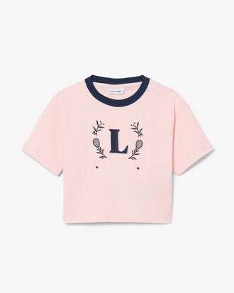 T-shirt coton badge contrast&eacute;