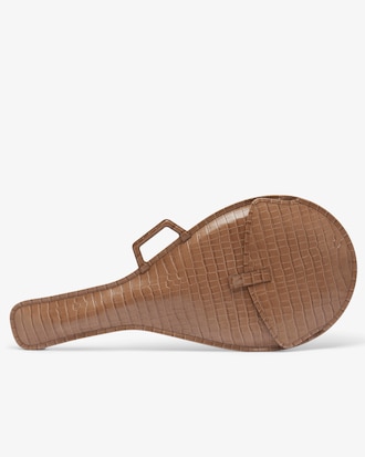 Sac raquette D&eacute;fil&eacute; en cuir effet crocodile