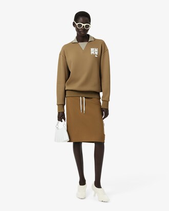 Sweatshirt col polo badge D&eacute;fil&eacute;