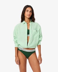 Culotte coton stretch ceinture contrastée