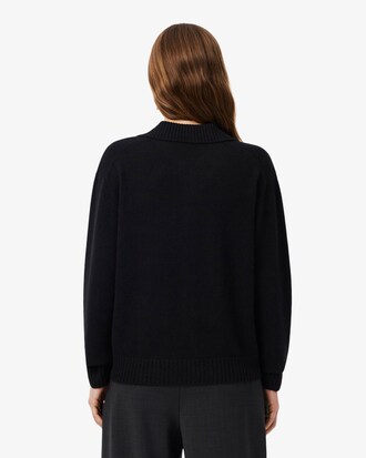 Pull col polo cachemire maille 3D
