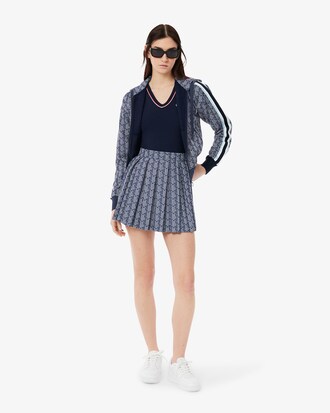 Jupe plissée jacquard monogramme