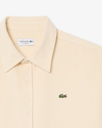 Chemise velours c&ocirc;tel&eacute; regular fit