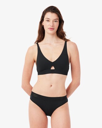 Brassi&egrave;re microfibre ceinture ajour&eacute;e
