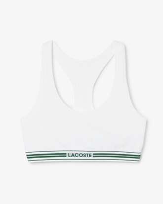 Brassi&egrave;re coton stretch bande contrast&eacute;e