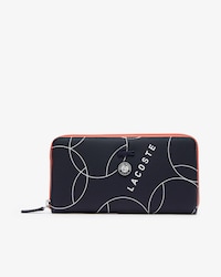 Portefeuille Lacoste SPORT Roland Garros imprim&eacute; 8 cartes