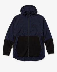 Blouson coupe-vent &agrave; capuche Lacoste Motion bi-mati&egrave;re