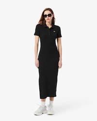 Robe polo longue coton côtelé