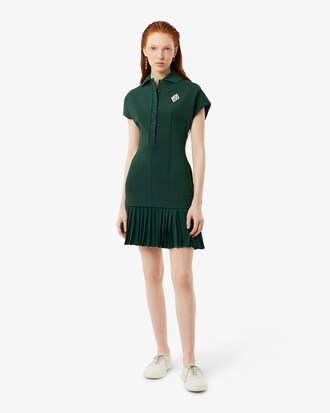 Robe col polo plissée Défilé