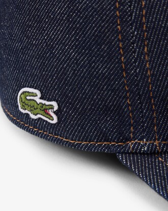 Casquette denim coton avec n&oelig;ud