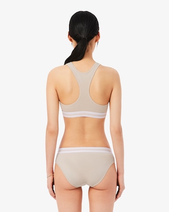 Brassi&egrave;re coton stretch bande contrast&eacute;e