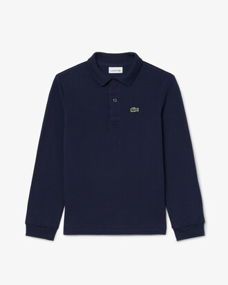Polo manches longues en Petit Piqu&eacute;