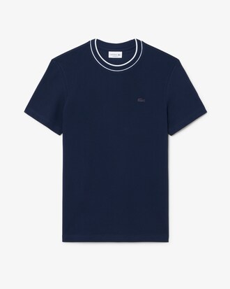 T-shirt en Piqu&eacute; stretch col ray&eacute;