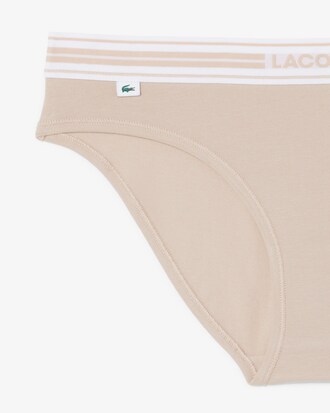 Culotte coton stretch ceinture contrast&eacute;e