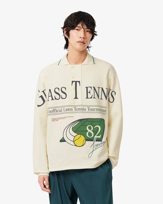 Polo Piqu&eacute; imprim&eacute; loose fit D&eacute;fil&eacute;