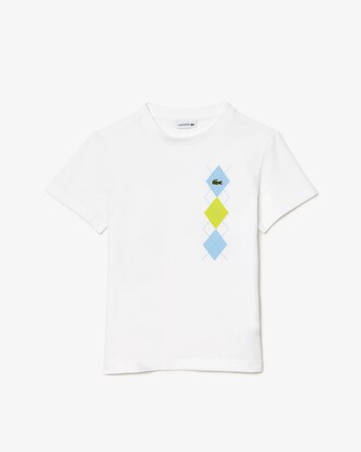 T-shirt coton imprimé losange