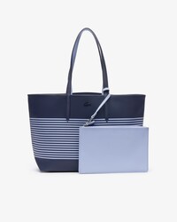 Sac cabas zipp&eacute; Anna r&eacute;versible imprim&eacute; ray&eacute; avec pochette