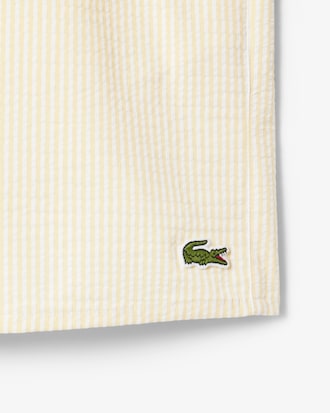 Short de bain mi-long ray&eacute; textur&eacute;